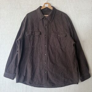 Craftsman Cotton Brown Button Up Long Sleeve Men's Sz XXL Workshirt